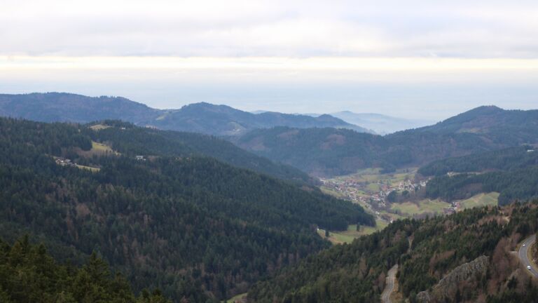 Dieses Bild zeigt eine Webcam-Aufnahme vom Achertal, aufgenommen am Donnerstag, den 04.12.2025 um 14:00 Uhr. Die Temperatur betrug 2.9°C.