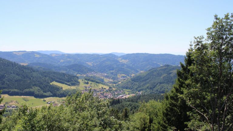Dieses Bild zeigt eine Webcam-Aufnahme vom Achertal, aufgenommen am Freitag, den 10.07.2026 um 14:30 Uhr. Die Temperatur betrug 31.6°C.