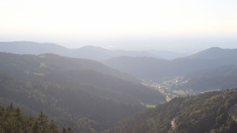 Dieses Bild zeigt eine Webcam-Aufnahme vom Achertal, aufgenommen am Montag, den 25.08.2025 um 19:00 Uhr. Die Temperatur betrug 18.2°C.