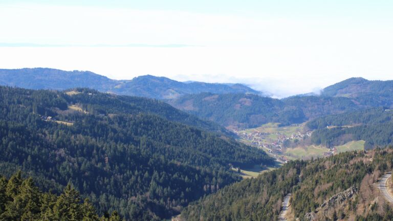 Dieses Bild zeigt eine Webcam-Aufnahme vom Achertal, aufgenommen am Mittwoch, den 25.02.2026 um 13:10 Uhr. Die Temperatur betrug 12.8°C.