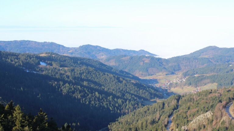 Dieses Bild zeigt eine Webcam-Aufnahme vom Achertal, aufgenommen am Sonntag, den 08.02.2026 um 10:00 Uhr. Die Temperatur betrug 3.1°C.