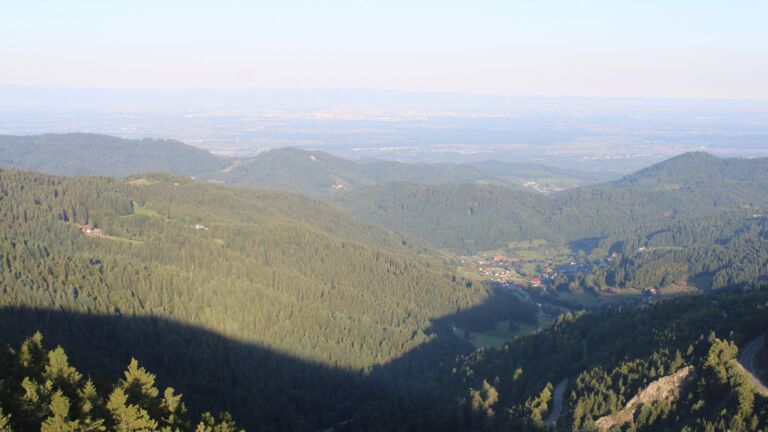 Dieses Bild zeigt eine Webcam-Aufnahme vom Achertal, aufgenommen am Montag, den 25.08.2025 um 07:50 Uhr. Die Temperatur betrug 12.6°C.