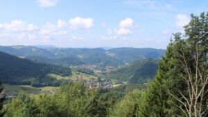Dieses Bild zeigt eine Webcam-Aufnahme vom Achertal, aufgenommen am Donnerstag, den 23.07.2026 um 11:00 Uhr. Die Temperatur betrug 17.1°C.