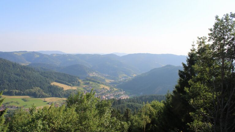 Dieses Bild zeigt eine Webcam-Aufnahme vom Achertal, aufgenommen am Donnerstag, den 25.06.2026 um 19:10 Uhr. Die Temperatur betrug 35.2°C.