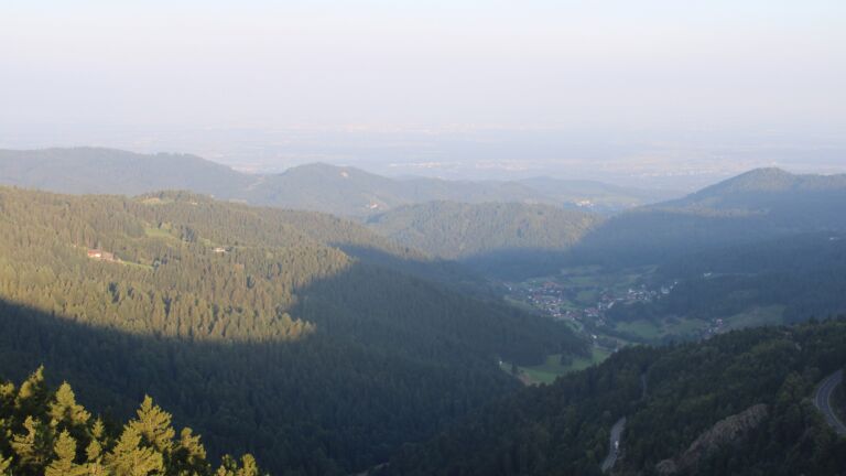 Dieses Bild zeigt eine Webcam-Aufnahme vom Achertal, aufgenommen am Montag, den 11.08.2025 um 07:10 Uhr. Die Temperatur betrug 16.3°C.