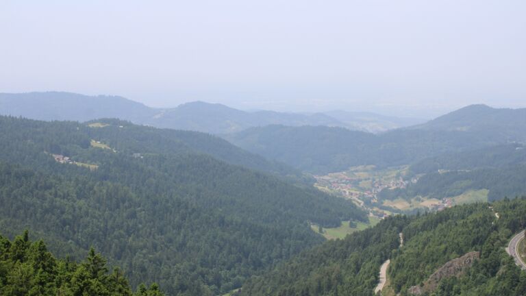Dieses Bild zeigt eine Webcam-Aufnahme vom Achertal, aufgenommen am Samstag, den 14.06.2025 um 13:10 Uhr. Die Temperatur betrug 24.6°C.