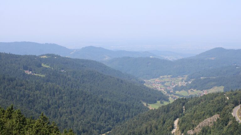 Dieses Bild zeigt eine Webcam-Aufnahme vom Achertal, aufgenommen am Dienstag, den 12.08.2025 um 12:10 Uhr. Die Temperatur betrug 27.5°C.