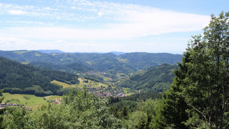 Dieses Bild zeigt eine Webcam-Aufnahme vom Achertal, aufgenommen am Samstag, den 13.06.2026 um 14:10 Uhr. Die Temperatur betrug 23.5°C.