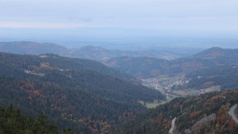 Dieses Bild zeigt eine Webcam-Aufnahme vom Achertal, aufgenommen am Samstag, den 18.10.2025 um 07:50 Uhr. Die Temperatur betrug 4.4°C.