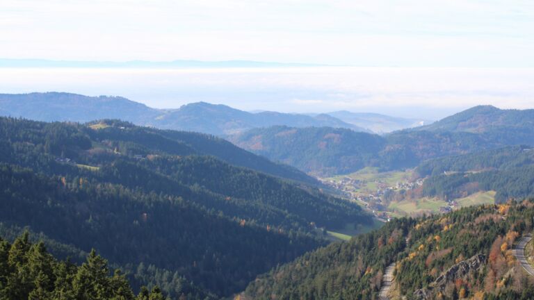 Dieses Bild zeigt eine Webcam-Aufnahme vom Achertal, aufgenommen am Donnerstag, den 06.11.2025 um 13:30 Uhr. Die Temperatur betrug 13.9°C.