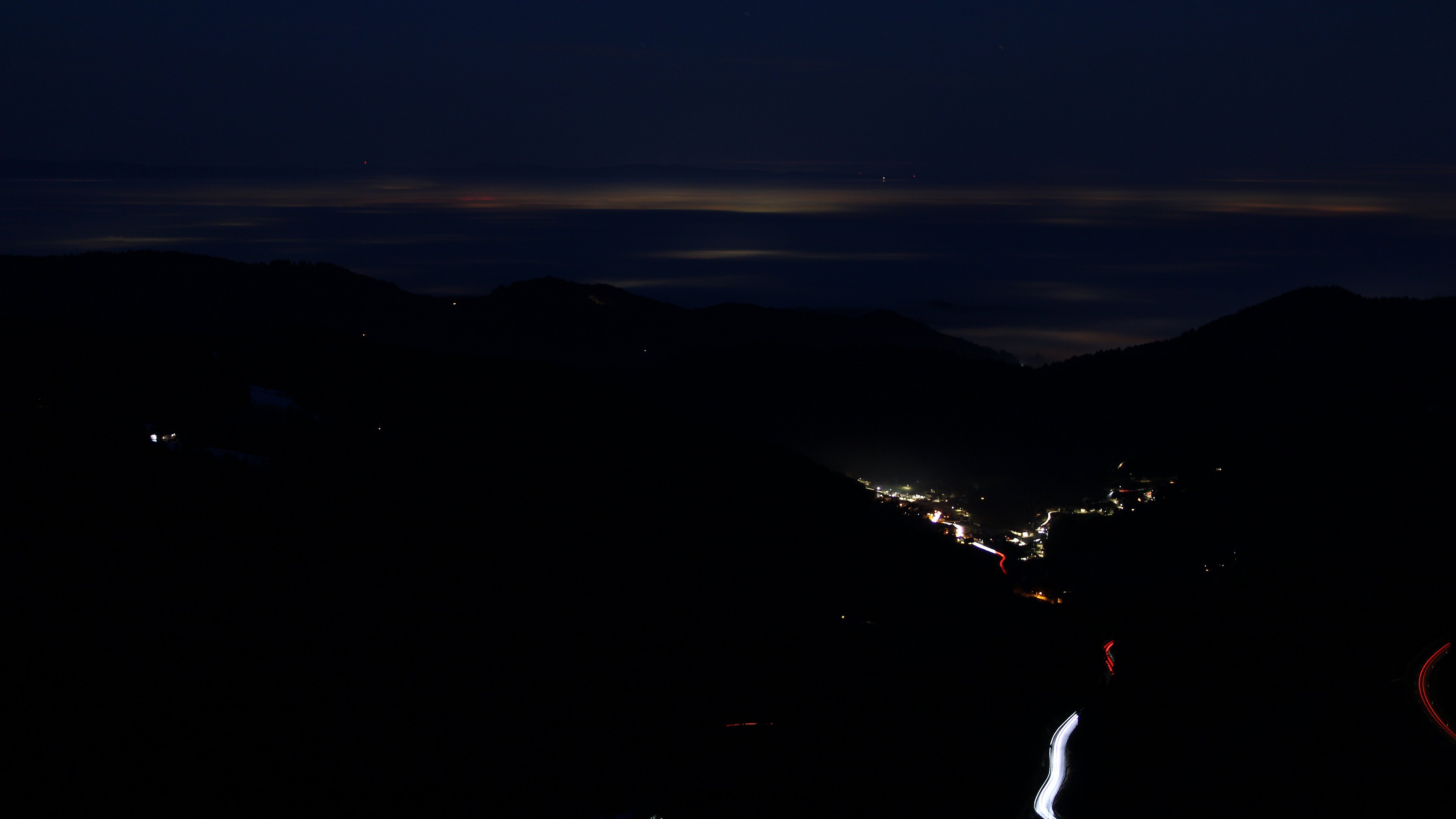 Dieses Bild zeigt eine Webcam-Aufnahme vom Achertal, aufgenommen am Freitag, den 23.01.2026 um 07:00 Uhr. Die Temperatur betrug 2.6°C.