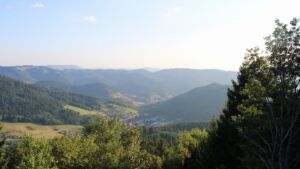 Dieses Bild zeigt eine Webcam-Aufnahme vom Achertal, aufgenommen am Mittwoch, den 29.07.2026 um 19:40 Uhr. Die Temperatur betrug 32.2°C.