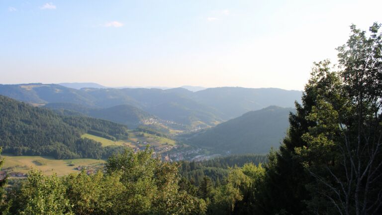 Dieses Bild zeigt eine Webcam-Aufnahme vom Achertal, aufgenommen am Mittwoch, den 29.07.2026 um 19:40 Uhr. Die Temperatur betrug 32.2°C.