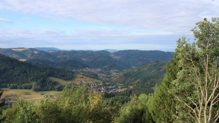 Dieses Bild zeigt eine Webcam-Aufnahme vom Achertal, aufgenommen am Mittwoch, den 19.08.2026 um 08:40 Uhr. Die Temperatur betrug 18°C.