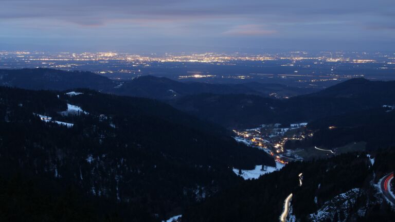 Dieses Bild zeigt eine Webcam-Aufnahme vom Achertal, aufgenommen am Mittwoch, den 14.01.2026 um 07:40 Uhr. Die Temperatur betrug 4.3°C.