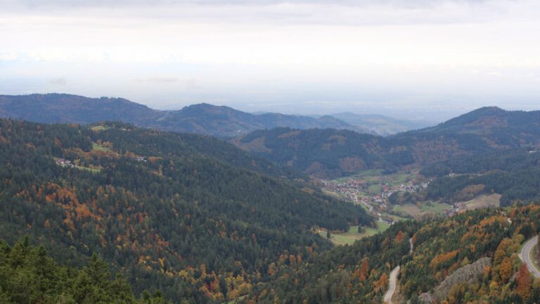 Dieses Bild zeigt eine Webcam-Aufnahme vom Achertal, aufgenommen am Freitag, den 17.10.2025 um 12:20 Uhr. Die Temperatur betrug 7°C.