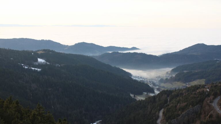 Dieses Bild zeigt eine Webcam-Aufnahme vom Achertal, aufgenommen am Mittwoch, den 21.01.2026 um 16:20 Uhr. Die Temperatur betrug 4.8°C.