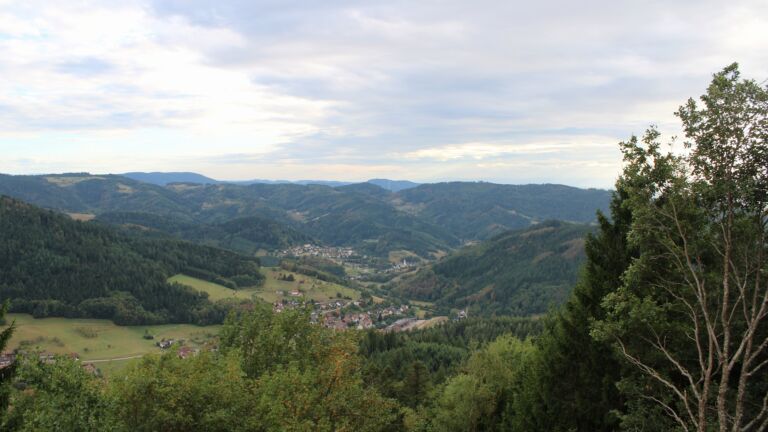 Dieses Bild zeigt eine Webcam-Aufnahme vom Achertal, aufgenommen am Samstag, den 29.08.2026 um 18:50 Uhr. Die Temperatur betrug 19.5°C.