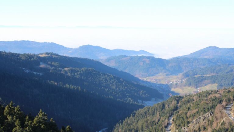 Dieses Bild zeigt eine Webcam-Aufnahme vom Achertal, aufgenommen am Montag, den 29.12.2025 um 12:10 Uhr. Die Temperatur betrug 4.5°C.