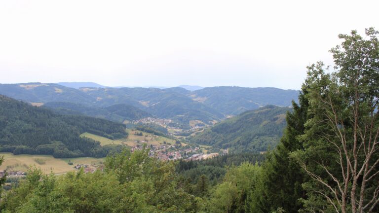 Dieses Bild zeigt eine Webcam-Aufnahme vom Achertal, aufgenommen am Sonntag, den 09.08.2026 um 14:20 Uhr. Die Temperatur betrug 30.4°C.