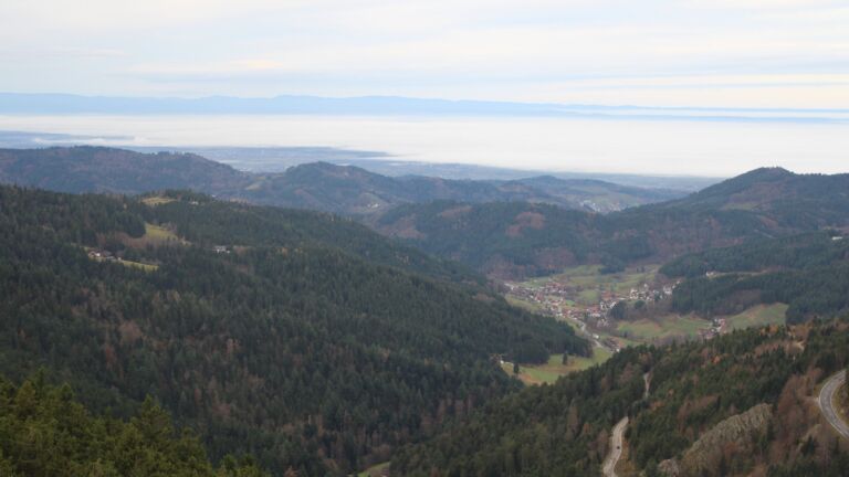 Dieses Bild zeigt eine Webcam-Aufnahme vom Achertal, aufgenommen am Sonntag, den 16.11.2025 um 08:40 Uhr. Die Temperatur betrug 8.6°C.