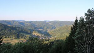 Dieses Bild zeigt eine Webcam-Aufnahme vom Achertal, aufgenommen am Mittwoch, den 12.08.2026 um 07:40 Uhr. Die Temperatur betrug 21°C.