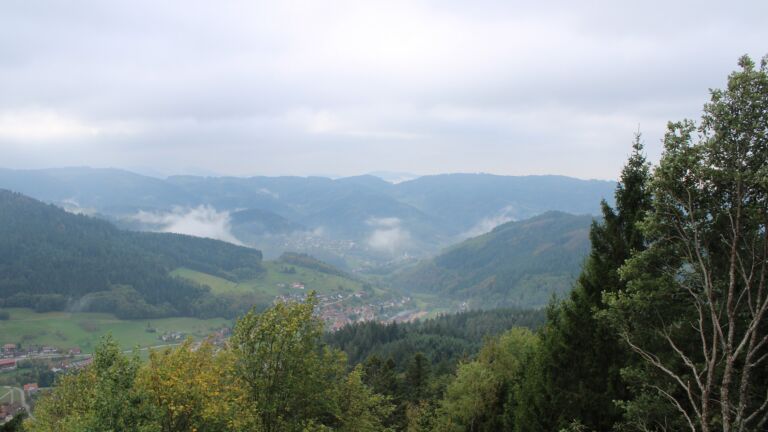Dieses Bild zeigt eine Webcam-Aufnahme vom Achertal, aufgenommen am Montag, den 19.10.2026 um 11:50 Uhr. Die Temperatur betrug 10.4°C.