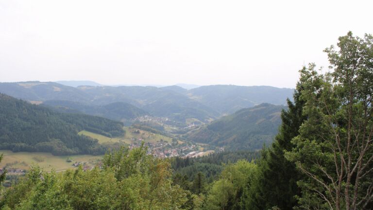 Dieses Bild zeigt eine Webcam-Aufnahme vom Achertal, aufgenommen am Donnerstag, den 27.08.2026 um 16:40 Uhr. Die Temperatur betrug 29.5°C.