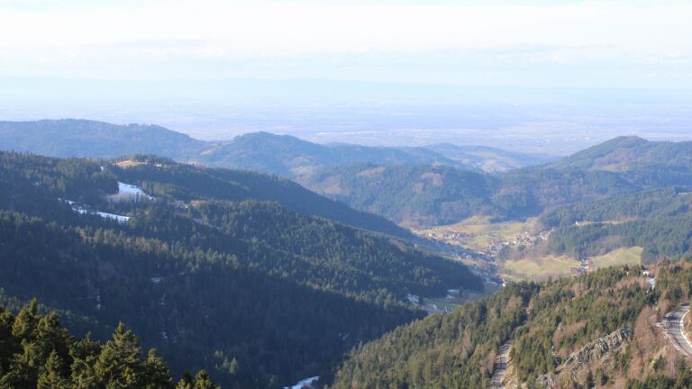 Dieses Bild zeigt eine Webcam-Aufnahme vom Achertal, aufgenommen am Freitag, den 16.01.2026 um 12:50 Uhr. Die Temperatur betrug 8.8°C.