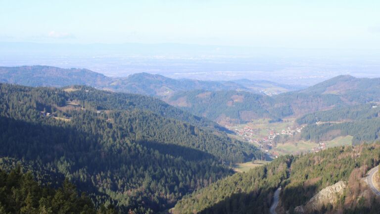 Dieses Bild zeigt eine Webcam-Aufnahme vom Achertal, aufgenommen am Sonntag, den 01.03.2026 um 09:50 Uhr. Die Temperatur betrug 4.8°C.