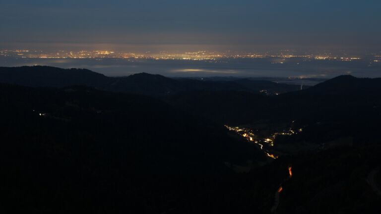 Dieses Bild zeigt eine Webcam-Aufnahme vom Achertal, aufgenommen am Freitag, den 10.10.2025 um 06:50 Uhr. Die Temperatur betrug 8.4°C.