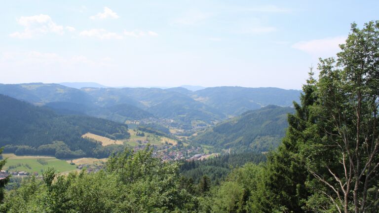 Dieses Bild zeigt eine Webcam-Aufnahme vom Achertal, aufgenommen am Freitag, den 26.06.2026 um 13:30 Uhr. Die Temperatur betrug 33.7°C.