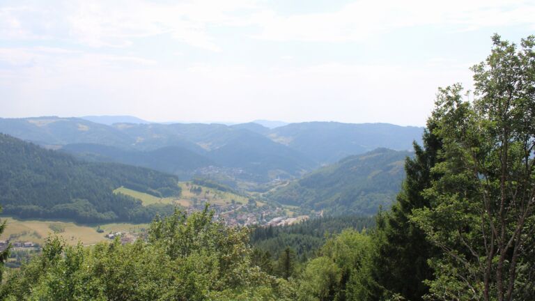 Dieses Bild zeigt eine Webcam-Aufnahme vom Achertal, aufgenommen am Montag, den 03.08.2026 um 15:30 Uhr. Die Temperatur betrug 35.4°C.