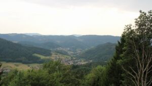 Dieses Bild zeigt eine Webcam-Aufnahme vom Achertal, aufgenommen am Montag, den 03.08.2026 um 17:40 Uhr. Die Temperatur betrug 31.1°C.