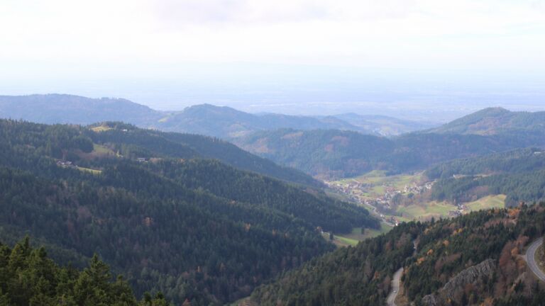 Dieses Bild zeigt eine Webcam-Aufnahme vom Achertal, aufgenommen am Dienstag, den 11.11.2025 um 13:30 Uhr. Die Temperatur betrug 7.4°C.