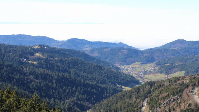 Dieses Bild zeigt eine Webcam-Aufnahme vom Achertal, aufgenommen am Mittwoch, den 25.02.2026 um 13:30 Uhr. Die Temperatur betrug 12.4°C.