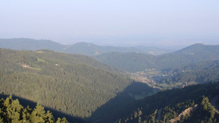 Dieses Bild zeigt eine Webcam-Aufnahme vom Achertal, aufgenommen am Dienstag, den 12.08.2025 um 07:40 Uhr. Die Temperatur betrug 20.6°C.