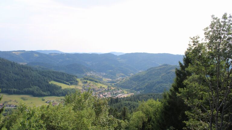 Dieses Bild zeigt eine Webcam-Aufnahme vom Achertal, aufgenommen am Samstag, den 25.07.2026 um 17:20 Uhr. Die Temperatur betrug 30.6°C.