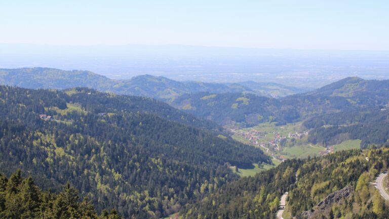 Dieses Bild zeigt eine Webcam-Aufnahme vom Achertal, aufgenommen am Donnerstag, den 23.04.2026 um 14:20 Uhr. Die Temperatur betrug 13.1°C.