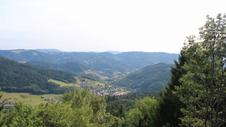 Dieses Bild zeigt eine Webcam-Aufnahme vom Achertal, aufgenommen am Samstag, den 25.07.2026 um 17:10 Uhr. Die Temperatur betrug 30.7°C.