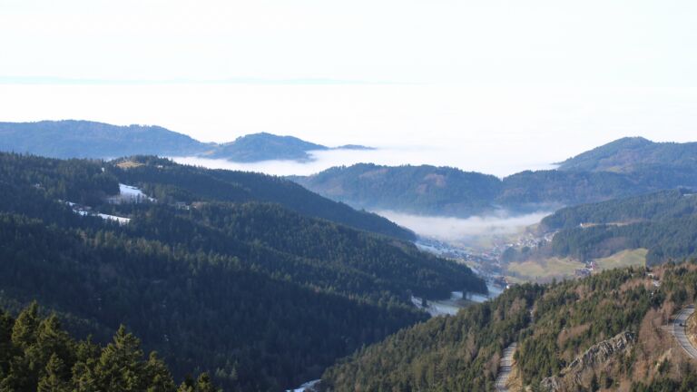 Dieses Bild zeigt eine Webcam-Aufnahme vom Achertal, aufgenommen am Mittwoch, den 21.01.2026 um 13:10 Uhr. Die Temperatur betrug 9.1°C.