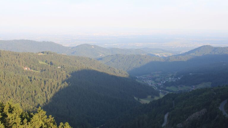 Dieses Bild zeigt eine Webcam-Aufnahme vom Achertal, aufgenommen am Freitag, den 18.07.2025 um 06:50 Uhr. Die Temperatur betrug 16.4°C.