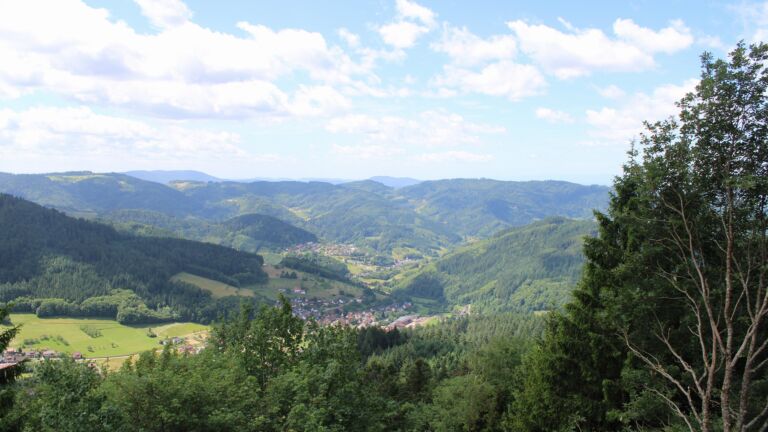Dieses Bild zeigt eine Webcam-Aufnahme vom Achertal, aufgenommen am Samstag, den 13.06.2026 um 12:10 Uhr. Die Temperatur betrug 19.1°C.