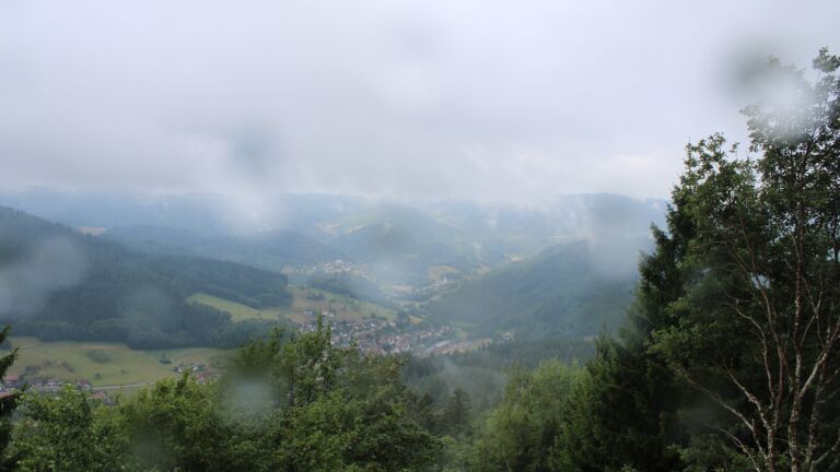 Dieses Bild zeigt eine Webcam-Aufnahme vom Achertal, aufgenommen am Montag, den 27.07.2026 um 09:50 Uhr. Die Temperatur betrug 13.1°C.