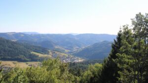 Dieses Bild zeigt eine Webcam-Aufnahme vom Achertal, aufgenommen am Mittwoch, den 12.08.2026 um 17:50 Uhr. Die Temperatur betrug 33.6°C.