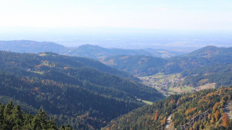 Dieses Bild zeigt eine Webcam-Aufnahme vom Achertal, aufgenommen am Samstag, den 18.10.2025 um 15:00 Uhr. Die Temperatur betrug 8°C.
