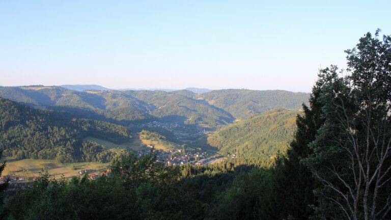 Dieses Bild zeigt eine Webcam-Aufnahme vom Achertal, aufgenommen am Freitag, den 14.08.2026 um 07:30 Uhr. Die Temperatur betrug 25.6°C.