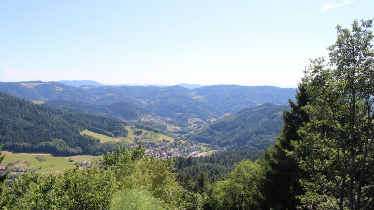Dieses Bild zeigt eine Webcam-Aufnahme vom Achertal, aufgenommen am Freitag, den 10.07.2026 um 16:40 Uhr. Die Temperatur betrug 33.8°C.