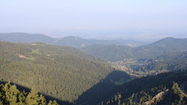 Dieses Bild zeigt eine Webcam-Aufnahme vom Achertal, aufgenommen am Montag, den 11.08.2025 um 07:40 Uhr. Die Temperatur betrug 17°C.