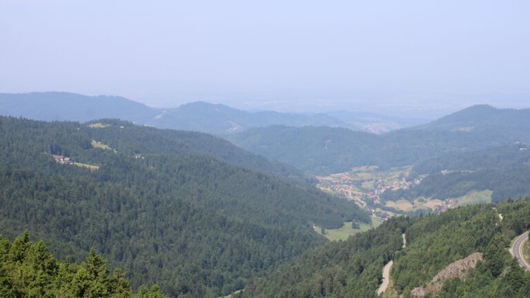 Dieses Bild zeigt eine Webcam-Aufnahme vom Achertal, aufgenommen am Freitag, den 13.06.2025 um 11:10 Uhr. Die Temperatur betrug 27.2°C.